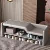JHDXL Vertical Shoe Rack, Tall Narrow Shoe, Shoe Organizer, Freestanding Wooden Shoe Shelf, Tower for Boots, Sneakers, Heels, for Entryway,Hallway,Closet(Gray,80cm/31.5in) view 1