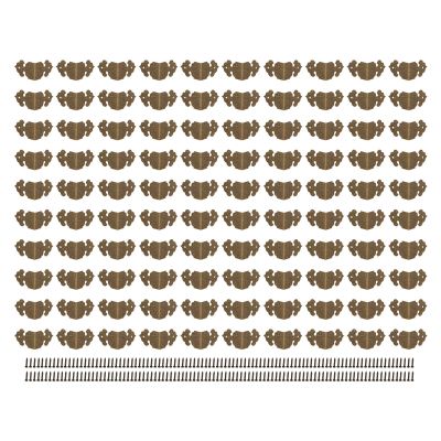 100Pcs Golden Iron Retro Corner Protectors, wear Guards for Wooden Boxes, Widely Used Metal Furniture Decorations with Ancient Modern Style