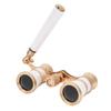 Binoculars, 3X25 Magnification Compact Lightweight Opera Glasses Telescope with Handle for Women, Kids in Musical Concerts, 6.5mm Exit Pupil, Central Focus, BAK-7 Prism (White) view 1