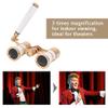 Binoculars, 3X25 Magnification Compact Lightweight Opera Glasses Telescope with Handle for Women, Kids in Musical Concerts, 6.5mm Exit Pupil, Central Focus, BAK-7 Prism (White) view 3