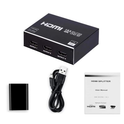 HD-Compatible Splitter 4K HD Splitter 1 in 3 Out 1x3 for HDTV Converter