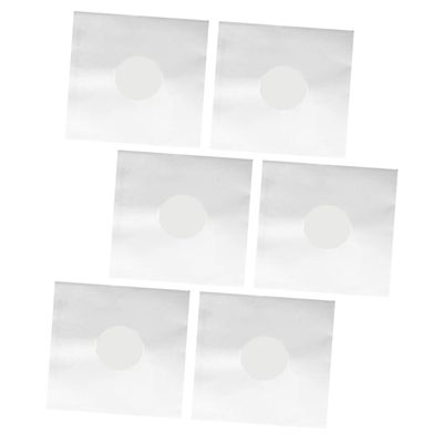 ERINGOGO Vinyl Record Bag White Paper 6pcs Inner Album Sleeves Scratch and Dust Protection