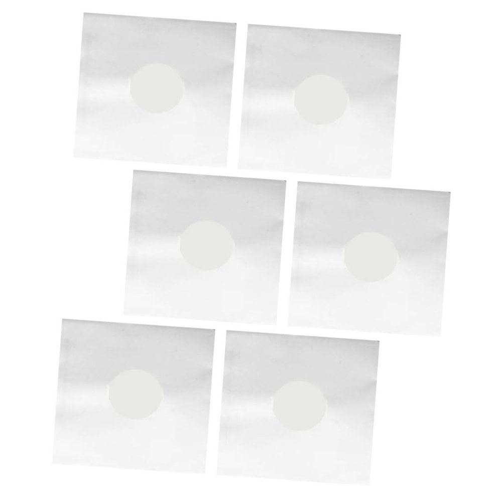 ERINGOGO Vinyl Record Bag White Paper 6pcs Inner Album Sleeves Scratch and Dust Protection