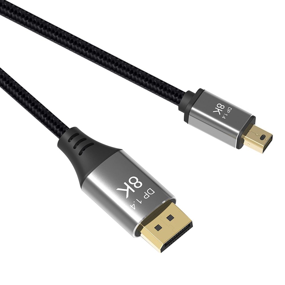 1m Bi-Directional Transmission 8K Mini DP to DP Conversion Cable 8K@60Hz 4K