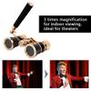 Binoculars, 3X25 Magnification Compact Lightweight Opera Glasses Telescope with Handle for Women, Kids in Musical Concerts, 6.5mm Exit Pupil, Central Focus, BAK-7 Prism (Black) view 4