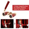 Binoculars, 3X25 Magnification Compact Lightweight Opera Glasses Telescope with Handle for Women, Kids in Musical Concerts, 6.5mm Exit Pupil, Central Focus, BAK-7 Prism (Red) view 4