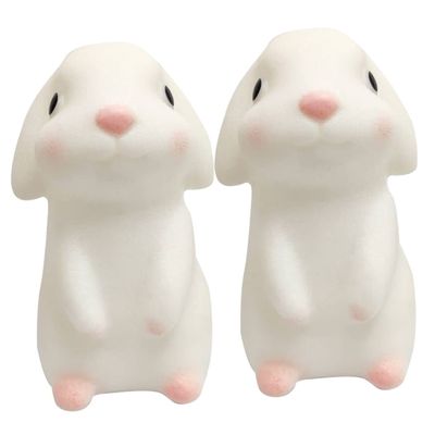 BESPORTBLE 2pcs Bunny Night Light for Boys and Girls Soft Warm Glow Boy Girl Bedside Lamp for Nursery and Bedroom Decor Eye-Caring Atmosphere Light for Sleep and Relaxation