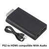 ACGTUY PS 2 to HDMI-Compatible Audio Video Converter Adapter 480i/480p/576i with 3.5mm Audio Output Compatible with The All PS 2 Display Modes view 2