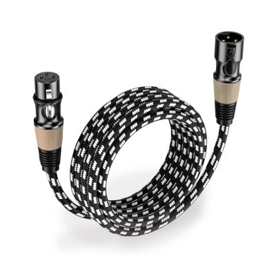 ACGTUY XLR Cables 3-Pin XLR Male to Female Balanced Microphone Cable Gold Plated XLR Cable Compatible with The Mixer Amplifiers Record Etc(Light Yellow,8m)