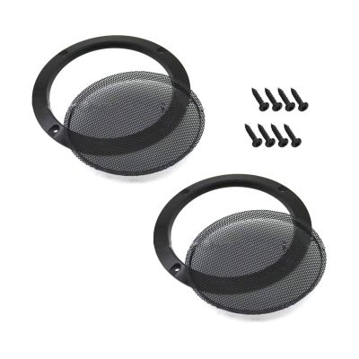 6.5" Glossy Audio Speaker Cover Mesh Grill Horn Glossy Guard Protector, 2Pcs