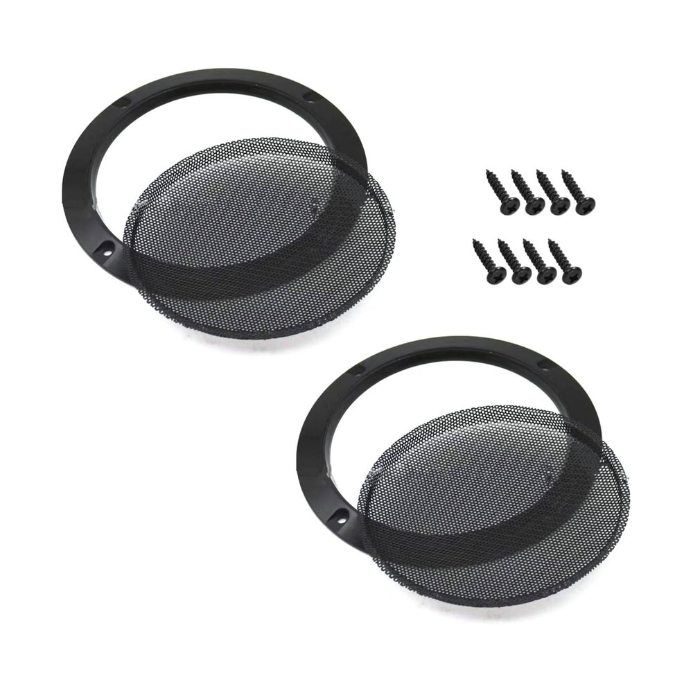 6.5" Glossy Audio Speaker Cover Mesh Grill Horn Glossy Guard Protector, 2Pcs