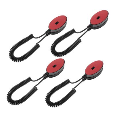 CHICAMPERA 4pcs Retractable Anti-lost Tether for Phones and Tablets Adhesive Hook Remote Control Leash Durable Anti-theft Phone Tether Secure Attachment for Home and Display Use