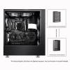 ATX/MATX/ITX/E-ATX mid-Tower Computer case, Tempered Glass Side Panel Vertical GPU Bracket Supports Water Cooling view 4