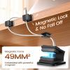 6 Pack Magnetic Cable Clips, Glow in The Dark Cable Holders, GolbinBox Cord Organizer with Shockproof Silicone, Fits up to 8mm Adhesive Cord Clips for Desk, Wall, Nightstand, Car, Home, Office, Black view 2