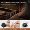 6 Pack Magnetic Cable Clips, Glow in The Dark Cable Holders, GolbinBox Cord Organizer with Shockproof Silicone, Fits up to 8mm Adhesive Cord Clips for Desk, Wall, Nightstand, Car, Home, Office, Black view 3