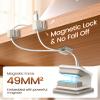 6 Pack Magnetic Cable Clips, Glow in The Dark Cable Holders, GolbinBox Cord Organizer with Shockproof Silicone, Fits up to 8mm Adhesive Cord Clips for Desk, Wall, Nightstand, Car, Home, Office, Stone view 2