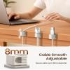 6 Pack Magnetic Cable Clips, Glow in The Dark Cable Holders, GolbinBox Cord Organizer with Shockproof Silicone, Fits up to 8mm Adhesive Cord Clips for Desk, Wall, Nightstand, Car, Home, Office, Stone view 4