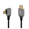 ACGTUY 0.5m 1m 8K UHD Cable 90 Degree Up/Down/Left/Right Angle -HD m;ic/ro -HD to HD Port Thin Cord Compatible with The Camera HDTV Camcorder(MiniHD Left,0.5m) view 1