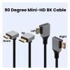 ACGTUY 0.5m 1m 8K UHD Cable 90 Degree Up/Down/Left/Right Angle -HD m;ic/ro -HD to HD Port Thin Cord Compatible with The Camera HDTV Camcorder(MiniHD Left,0.5m) view 3