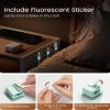 6 Pack Magnetic Cable Clips, Glow in The Dark Cable Holders, GolbinBox Cord Organizer with Shockproof Silicone, Fits up to 8mm Adhesive Cord Clips for Desk, Wall, Nightstand, Car, Home, Office, Green view 3