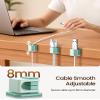 6 Pack Magnetic Cable Clips, Glow in The Dark Cable Holders, GolbinBox Cord Organizer with Shockproof Silicone, Fits up to 8mm Adhesive Cord Clips for Desk, Wall, Nightstand, Car, Home, Office, Green view 4