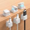 6 Pack Magnetic Cable Clips, Glow in The Dark Cable Holders, GolbinBox Cord Organizer with Shockproof Silicone, Fits up to 8mm Adhesive Cord Clips for Desk, Wall, Nightstand, Car, Home, Office, White view 1