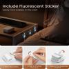 6 Pack Magnetic Cable Clips, Glow in The Dark Cable Holders, GolbinBox Cord Organizer with Shockproof Silicone, Fits up to 8mm Adhesive Cord Clips for Desk, Wall, Nightstand, Car, Home, Office, White view 3