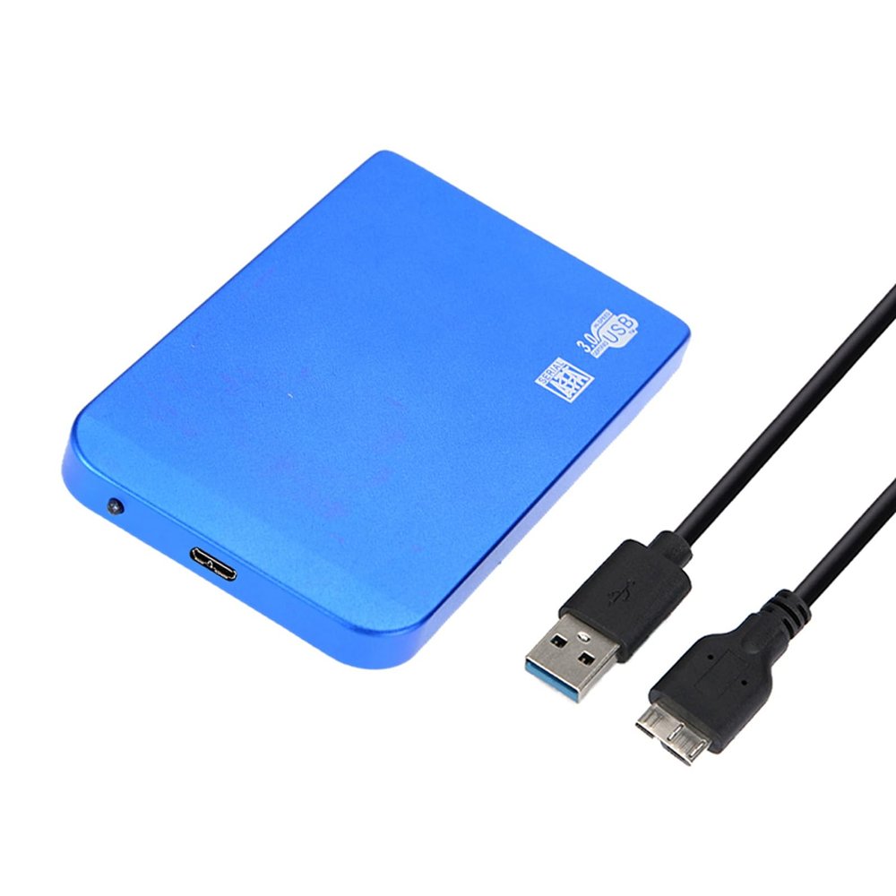 2.5 Inch to USB 3.0 External Hard Drive Enclosure Ultra Slim SSD HDD Case Support 4TB 6Gbps UASP Hot Swap (Greensen3yv1xe9oni-BL)