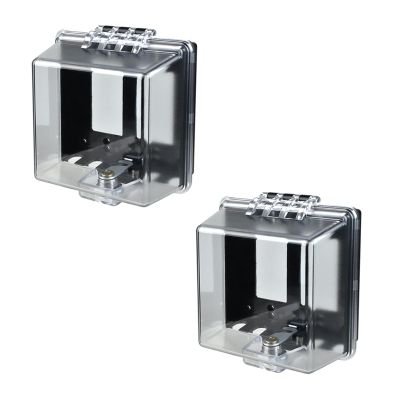PKLIYH Outdoor Weatherproof Outlet Cover Box-Child Proof Electrical Enclosure for Garden, Pool & Garage,Universal ABS Lock Box Fits Standard Duplex Outlets (2.6 "H x 2.56 "W or Smaller Size)-2 Pack