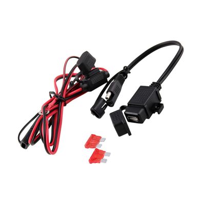Beatifufu 12v Automotive Dual USB SAE to USB Mobile Phone GPS Charger Cable Adapter Weatherproof Heat Resistant