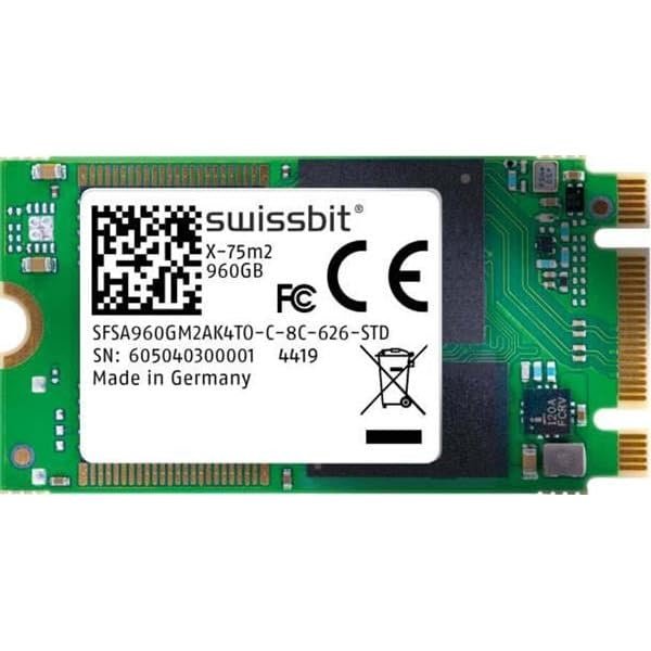 SFSA240GM2AK2TB-I-EB-21E-STD Solid State Drives - SSD Industrial M.2 SATA SSD, X-75m2 (2242), 240 GB, 3D TLC Flash, 40C to +85C