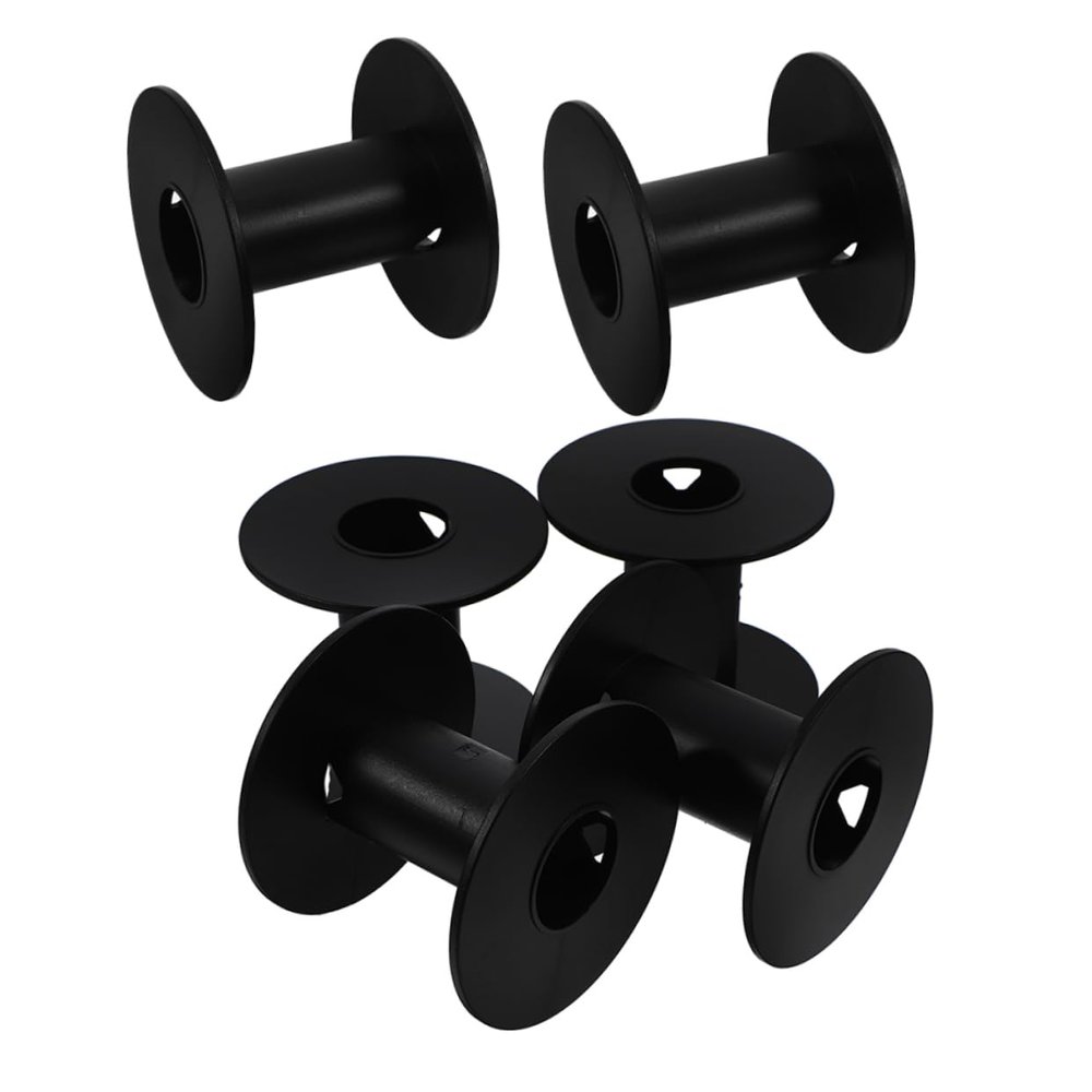 Mikikit 6pcs Plastic Empty Spools for Diy Projects Wire Organization Spool Cable Storage Electric Cable Organizer Reel