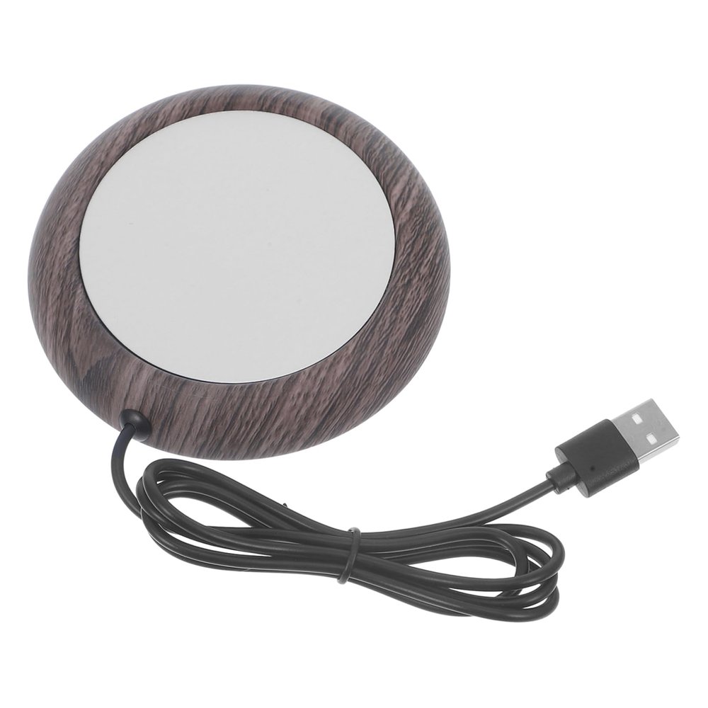BRIGHTFUFU Electric Cup Warmer Coffee Mug Heater for Desk Metal Coaster Milk Heating Coaster