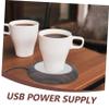 BRIGHTFUFU Electric Cup Warmer Coffee Mug Heater for Desk Metal Coaster Milk Heating Coaster view 3