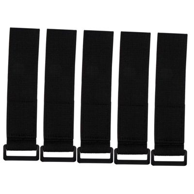 TEHAUX 5pcs Heavy Duty Fastening Strap Buckle Elastic Nylon Cable Tie down Belt for Efficient Cord Management Home Office and Travel