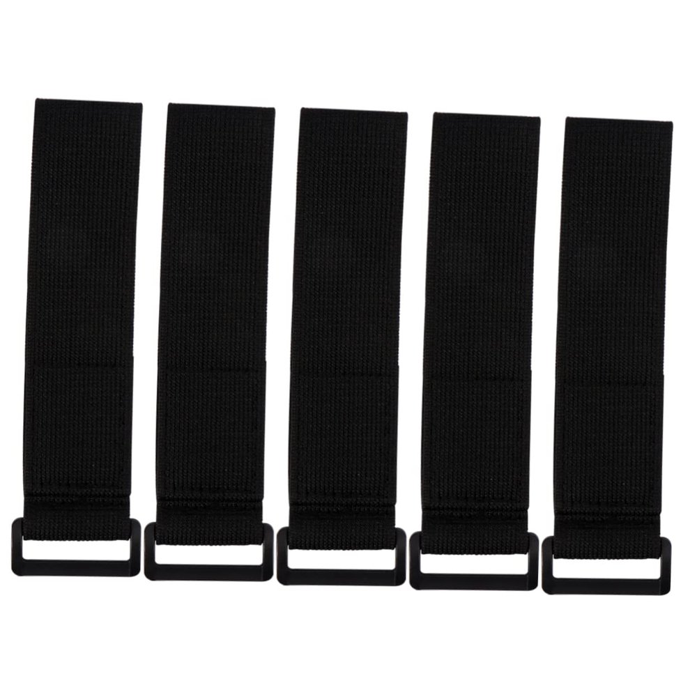 TEHAUX 5pcs Heavy Duty Fastening Strap Buckle Elastic Nylon Cable Tie down Belt for Efficient Cord Management Home Office and Travel