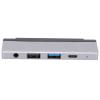 5 in 1 USB3.0 Hub Docking Station, Type C to High Definition Multimedia Interface Expansion Dock, Slim Minimal Design, 4K 60Hz Support, 60W PD Charging Port, Gray view 1