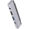 5 in 1 USB3.0 Hub Docking Station, Type C to High Definition Multimedia Interface Expansion Dock, Slim Minimal Design, 4K 60Hz Support, 60W PD Charging Port, Gray view 3