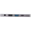 5 in 1 USB3.0 Hub Docking Station, Type C to High Definition Multimedia Interface Expansion Dock, Slim Minimal Design, 4K 60Hz Support, 60W PD Charging Port, Gray view 4