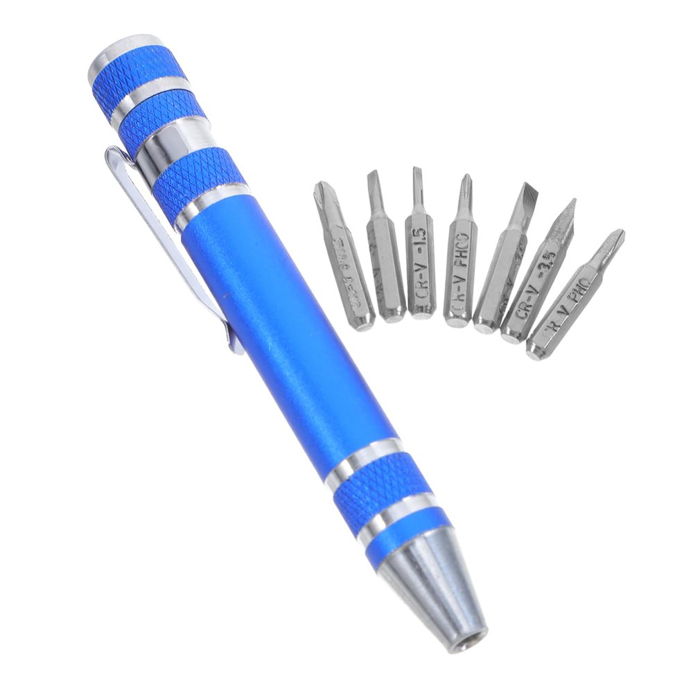 Healifty Multifunctional Screwdriver Set Lightweight Aluminum Alloy Repair Tool for Eyeglasses Electronics and Home Maintenance Compact Design for Easy Portability