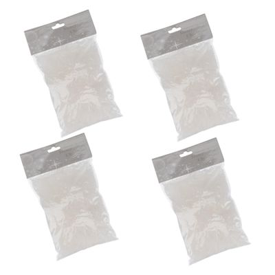 TEHAUX 4bags Christmas Fake Snow Decor Each Artificial Snowflake Adornment for Atmosphere Safe Super Absorbent Polymer for Tree Lawn Roof Photo Props