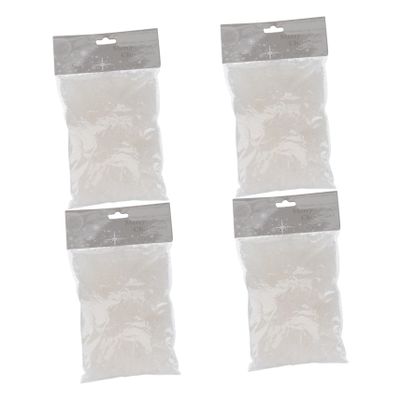 TEHAUX 4bags Artificial Snow Decoration of Christmas Fake Snow for Holiday Decor Displays and Party Use Realistic Simulation Snowflakes for Festive Atmosphere