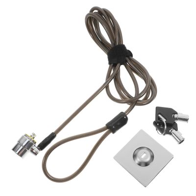 LALAFINA 1.9m Thickened Laptop Lock Cable for Notebook Tablet Zinc Alloy Security Lock with Buckle for Personal Office Use (Black)