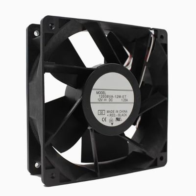 12038VA-12M-ET 120X120X38MM 12V 1.25A 151.85CFM 3-Wire Chassis Cooling Fan