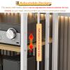 WLCGYD Height Adjustable Amplifier Rack Shelf, 3/4/5 - Layer Av Media Stand with Casters for Record Player/Receiver/Entertainment Stereo Components, Home Audio-Video Shelving Cart(4tier) view 3
