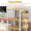 WLCGYD Height Adjustable Amplifier Rack Shelf, 3/4/5 - Layer Av Media Stand with Casters for Record Player/Receiver/Entertainment Stereo Components, Home Audio-Video Shelving Cart(4tier) view 4