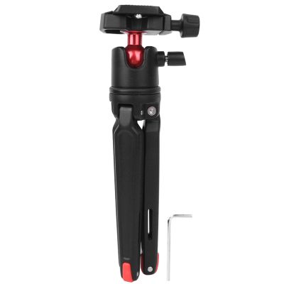 TE194 Aluminium Alloy Desktop Tripod, Portable Mobile Phone Camera Bracket with 360 Panoramic Ball Head for Video, Compact Design, Easy Carrying, Universal 3/8 Inch Scre