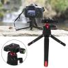 TE194 Aluminium Alloy Desktop Tripod, Portable Mobile Phone Camera Bracket with 360 Panoramic Ball Head for Video, Compact Design, Easy Carrying, Universal 3/8 Inch Scre view 4