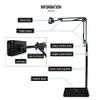 Adjustable Tablet Stand Floor Portable Tablet Holder for Bedroom Foldable Non Slip Fits 4.7-12.9 inch Pro Air iPhone Tablet/Phones White view 2