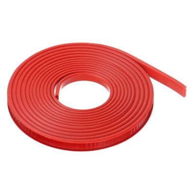 HARFINGTON U-Shape Edge Banding 3/8" x 20ft (9mm x 6M) Self Adhesive TPE Flexible Veneer Tape Soft Edge Strip Protector for Furniture Cabinet Table Protection Repair, Red